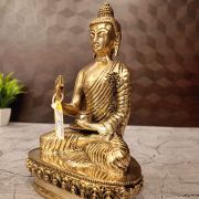 Brass Buddha Idol For Home Decor Half Base Design 8″