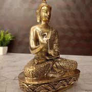 Buy Brass Buddha Statue Sitting On Oval Designer Base 8″