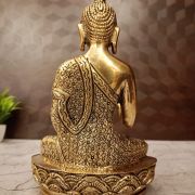 Buy Brass Buddha Statue Sitting On Oval Designer Base 8″