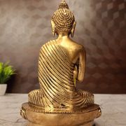 Brass Buddha Idol For Home Decor Half Base Design 8″