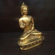 Brass Buddha plain Statue- 10″