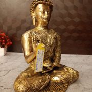 Brass Buddha Statue-12″