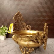 Brass Designer Uruli With Golden Antique Finish 11″
