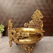 Brass Designer Uruli With Golden Antique Finish 11″