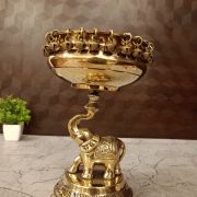 Brass Elephant Uruli- 9″