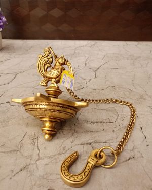 Brass Wall Hanging Five Face Annam Diya / Best For Pooja Room 19″