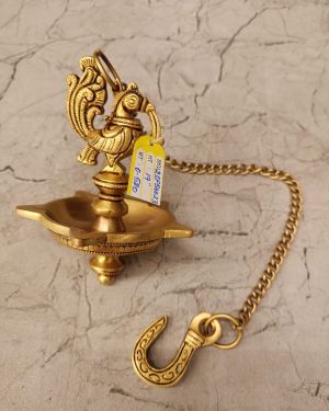 Brass Wall Hanging Five Face Annam Diya / Best For Pooja Room 19″