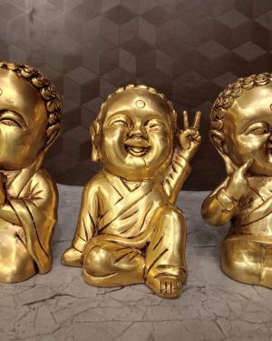 Buy Brass Babe Laughing Buddhas Statue 7.5″