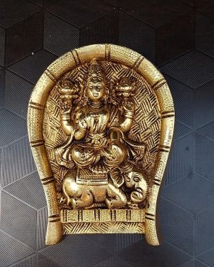 Brass Moram Lakshmi Big Wall Mount- 6.5″