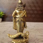 Brass Fine Art Murugan Idol Standing On Lotus 5″