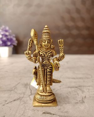 Brass Murugan Idol For Pooja 3″