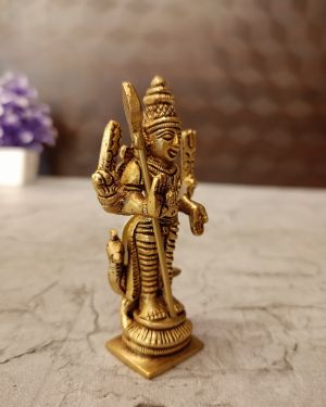 Brass Murugan Idol For Pooja 3″