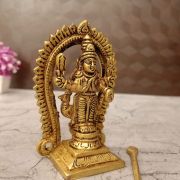 Brass Lord Murugan With Arch Statue | Subramanya Swamy Standing With Vel Handcrafted Idol 5”