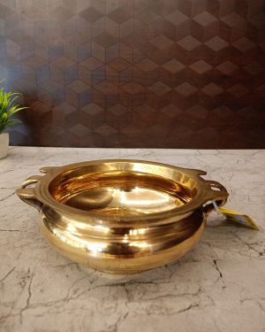 Brass Plain Small Uruli / Home Decor And Golden Finish 2.5″