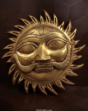 Brass Sun face Wall Mount 6.5″