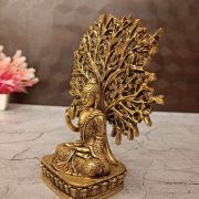 Brass Buddha Under Tree 6.5″