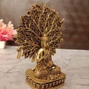 Brass Buddha Under Tree 6.5″