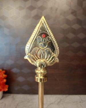 Buy Brass Vel With Red Stone 12″ For Pooja