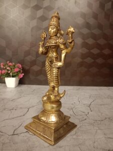 Vishnu Durgai Brass Statue- 9.5″