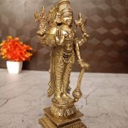 Brass Vishnu Statue – 8.2″