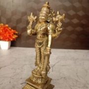Brass Vishnu Statue – 8.2″