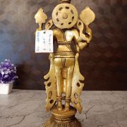 Brass Maha Vishnu | Lord Vishnu Pure Brass Standing Statue 12.5”