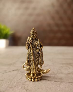Brass Fine art Murugan on Lotus 2″
