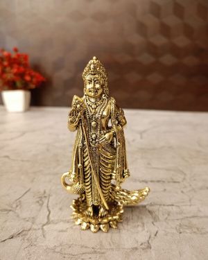 Brass Fine art Murugan on Lotus 4″