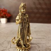 Brass Fine art Murugan on Lotus 4″