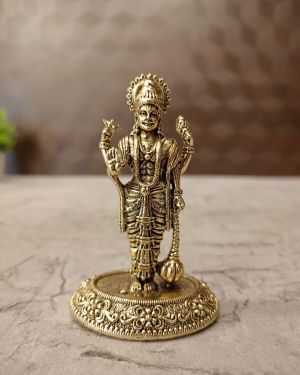 Brass Fine Art Vishnu Idol 3″