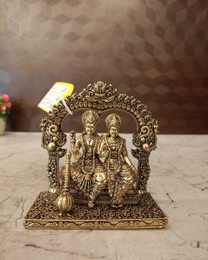 Brass Fine art Vishnu Lakshmi Thiruvachi idol 4.5″