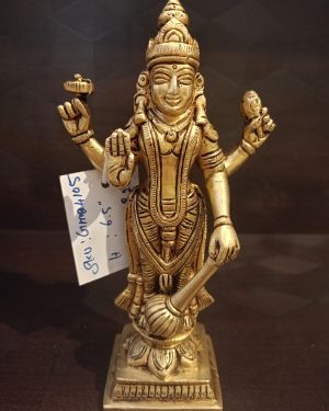 Lord Maha Vishnu idol Brass 7″