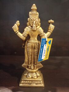 Lord Maha Vishnu idol Brass 7″