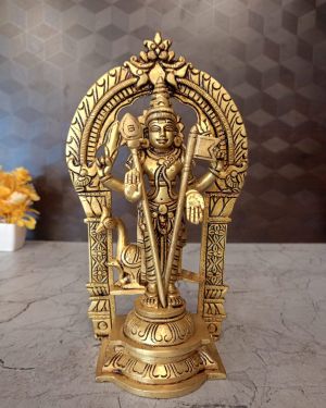 Brass Subramaniya Swamy Handicraft Statue For Pooja 10″