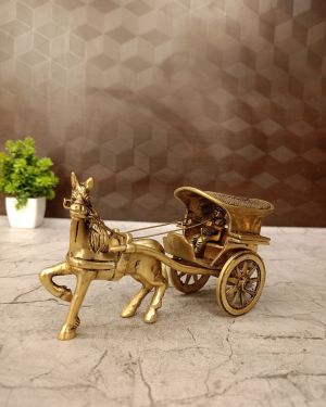 Brass Horse Cart Idol- 3.5″