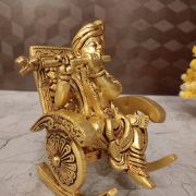 Brass Krishna Chair Statue 6″