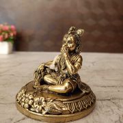 Buy Brass Fine Art Vennai Krishna Statue 3″