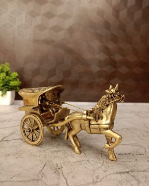 Brass Horse Cart Idol- 3.5″