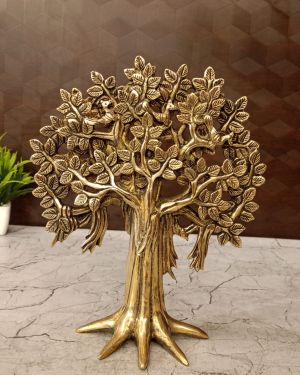 Buy Brass Kalpavriksha Tree With Stand 10″ Handicraft & Antique Finish