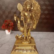 Lord Murugan with Peacock Brass Statue 12″