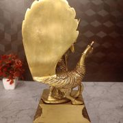 Lord Murugan with Peacock Brass Statue 12″