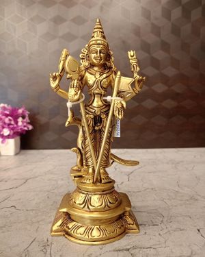 Brass Thiruchendur Murugan Idol 9″