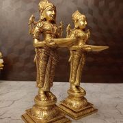 Brass Paavai Diya pair For Home Decor And Pooja Room / handicraft Idol 12″