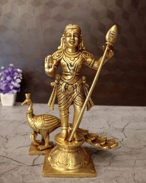 Brass Palani Murugan Statue- 9″