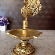Buy Brass Peacock With 7 face Diya