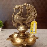 brass-peacock-five-face-diya-pooja-gift-vgocart-coimbatore-india
