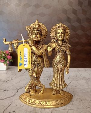 Buy Brass Radha Krishna Statue 10″ For Wedding Gift