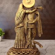 Brass Radha Krishna Statue For Wedding Gift & Home Decor 11.5″