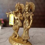 Buy Brass Radha Krishna Statue 10″ For Wedding Gift
