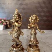 Buy Brass Radha Krishna Statue 6″ For Pooja